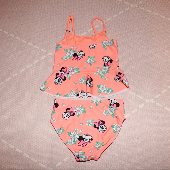 Disney Jumping Beans Bathing Suit Toddler Girl Minnie Mouse Two Piece Swimsuit - Picture 2 of 3